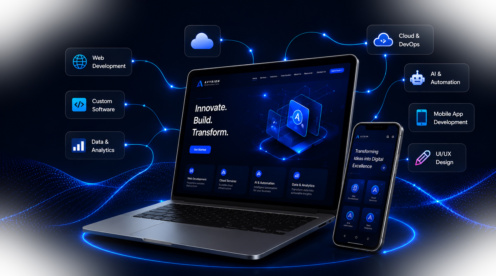 AVYRION software engineers building web, mobile, and AI digital products